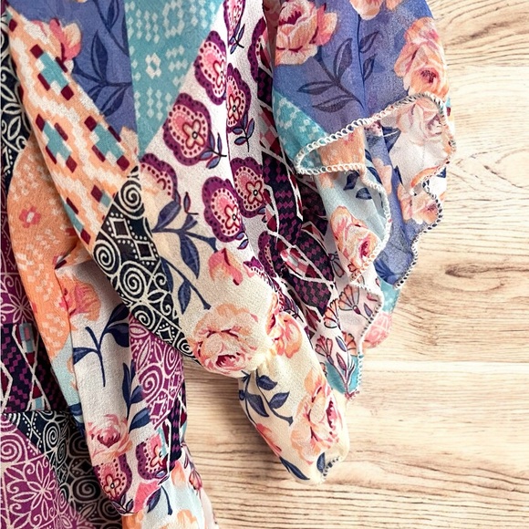 Watermelon Women’s Short Sleeve Babydoll Colorful Pastel Print Blouse Top 3XL - Picture 2 of 8